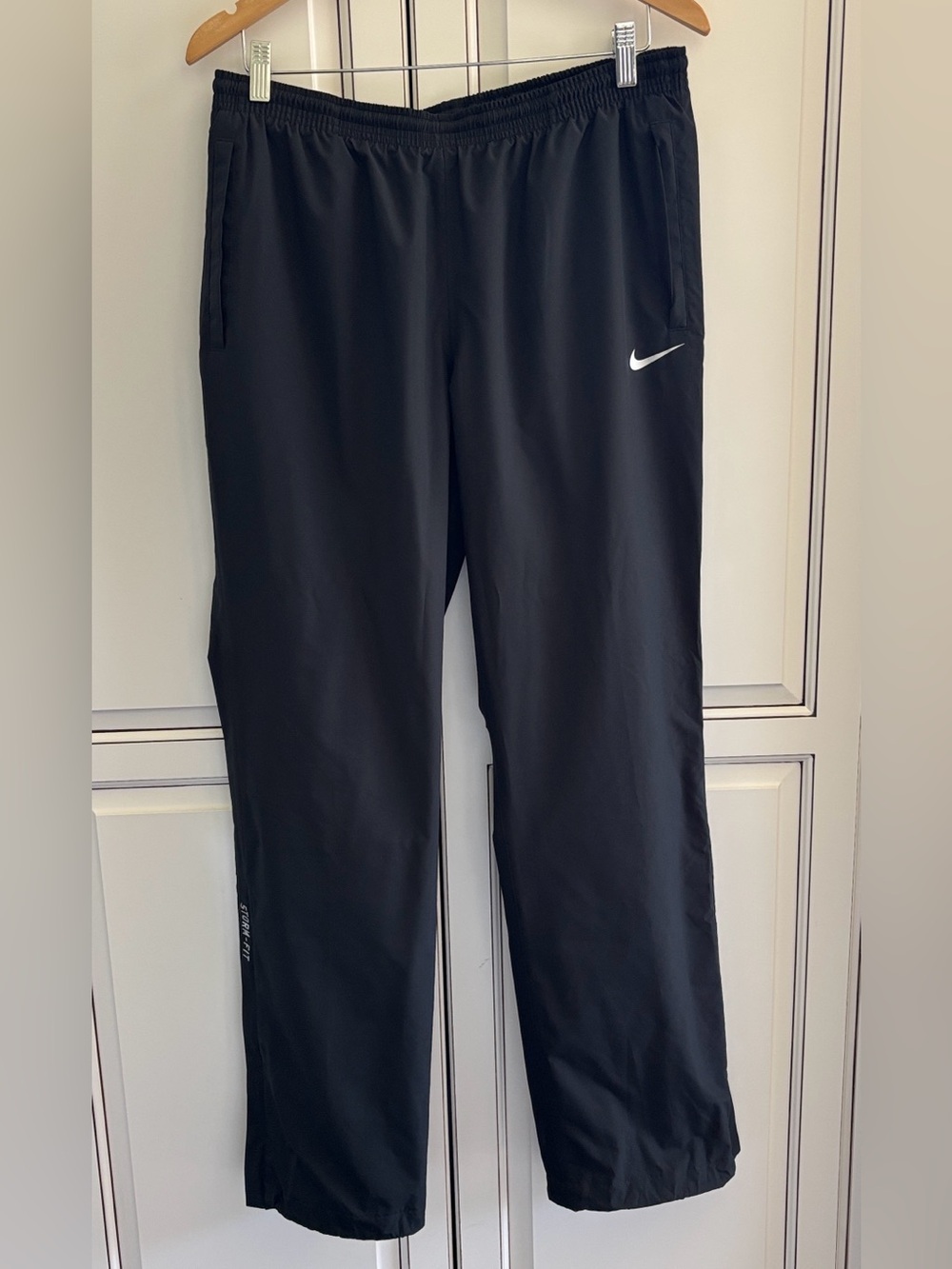 Nike Golf Storm Fit Pants Zip Leg Black‎ Jogger Pockets 726164-010 Womens Large